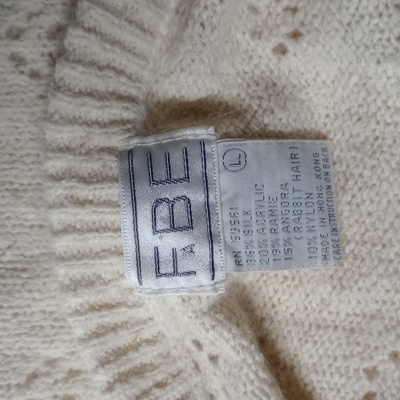 Vintage knit sweater off white cream #001 - Picture 3 of 4